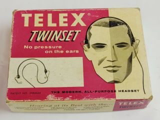 Vintage Telex Twin - Set The Modern All Purpose Headset Model 3776 Communication