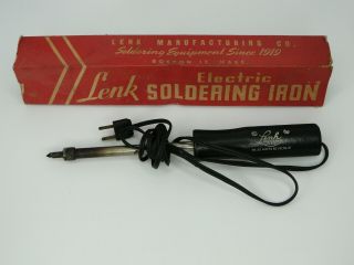 Vintage Lenk Boston Mass Usa No.  32 Watts 50 Volts Electric Soldering Iron