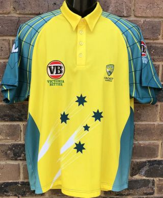 Vintage Fila Cricket Australia Mens Odi One Day Cricket Jersey Shirt Size S - L
