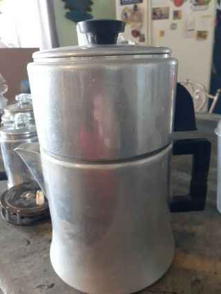 Vintage Wards Best Quality Aluminum 6 Cup Drip Coffee Pot