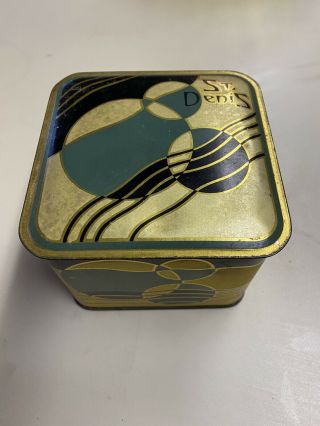 Vintage St.  Denis Art Deco Tin Perfumed Powder Set Of 2