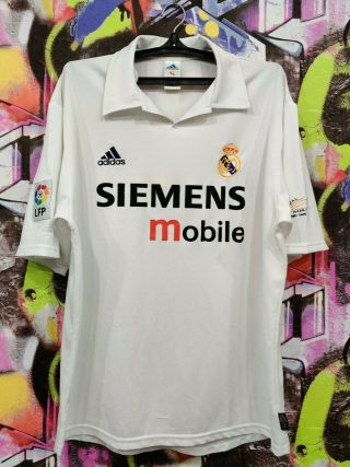 Real Madrid 1902 - 2002 Football Shirt Soccer Jersey Vintage Adidas Mens L / Xl