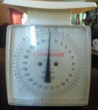 Vintage Sunbeam Scale General Household 25 Lbs Made In Usa