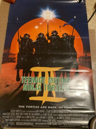 Teenage Mutant Ninja Turtles 3 - Vintage Movie Poster 21 " X 32 "
