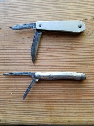 Vintage Imperial Prov Ri Usa 2 - Blade Pocket Knife,  1 Usa Rustic No Maker Mark