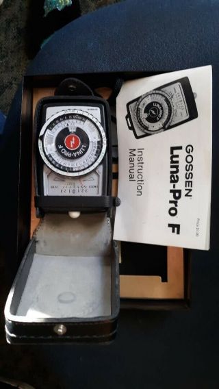 Vintage Gossen Luna - Pro F Film Light Meter.  Box.