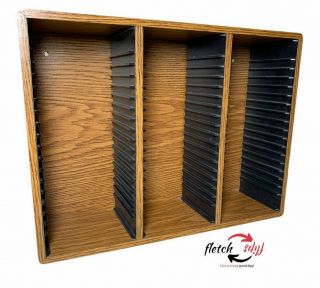 Vintage Wood Cd Shelf Storage Rack Holder Case For 54,  Cd 