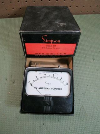 Vintage Simpson Electric Co.  Model 351 T.  V.  Antenna Compass