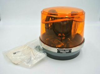 Vintage Federal Signal Corporation Amber Orange 8 " Wide Rotating Light 51317 - 03