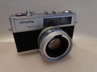 Vtg Minolta Hi - Matic 9 Rangefinder Camera W/ Fast 45mm F:1.  7 Lens,  Exc