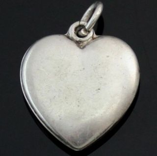 Vintage Walter Lampl Sterling Silver Plain Puffy Heart Charm Sel