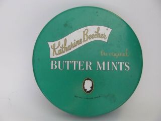 Vintage Round Katharine Beecher Butter Mints Tin