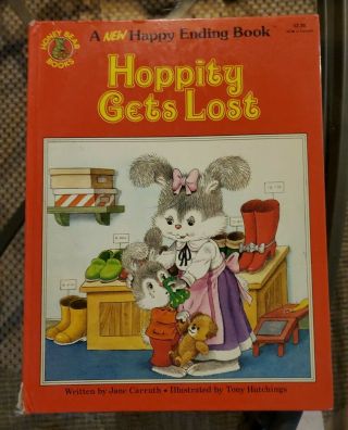 Vtg 1985 Hoppity Gets Lost Happy Bear Books/a Happy Ending Book Acceptable
