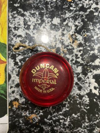 Vintage Duncan Imperial Yoyo Made In Usa Red Duncan Yo Yo 1980s - 1990s