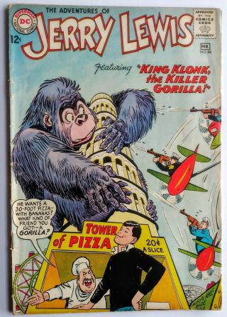 The Adventures Of Jerry Lewis Comic Book Vintage 1965 Dc Comics No.  86 King Kong