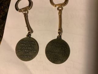 1969 First Man On The Moon Vintage Neil Armstrong NASA Opollo Key Chains (2) 3