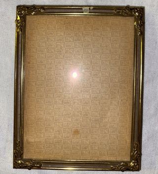 Vintage Brass Picture Frame Capped Corners Fits 4” X 3” Picture