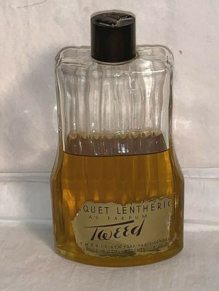 Vintage Bourquet Lentheric Tweed Parfum Perfume 7oz 60 Full Bottle Splash