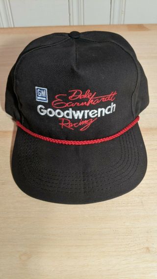Vintage Dale Earnhardt Sr 3 Goodwrench Racing Snapback Hat Gm Rope Band Hat Usa