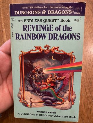 Vintage 1983 Dungeons & Dragons Endless Quest Book 6 Revenge Of Rainbow Dragons