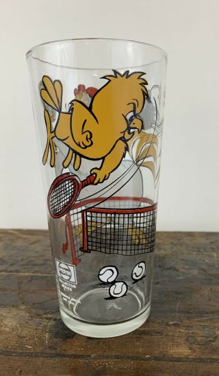 1976 Looney Tunes “foghorn Leghorn & Henry Hawk Vtg Pepsi Glass