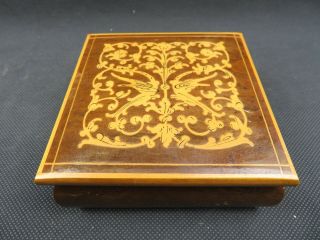 Vintage Art Deco Hand Crafted Inlay Wood Trinket Box