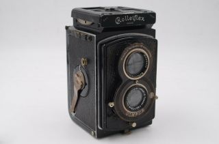 Rolleiflex Old Standard Tlr Camera With Tessar 3.  8 Taking And Heidoscop - Anastigm