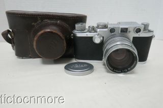 Vintage Leica Drp Ernst Leitz Wetzlar Camera 629147 Summarit F=5cm 1:1.  5 Lens
