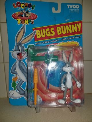 Tyco Looney Tunes Bugs Bunny With Carrot Missile Action Figure Vintage 1993