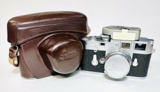 Leica M3 35mm Serial 851979 Summicron 50mm F/2 Lens Leica - Meter Mc Case