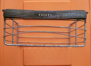Vintage Metal " Fruits " Refrigerator Drawer Basket