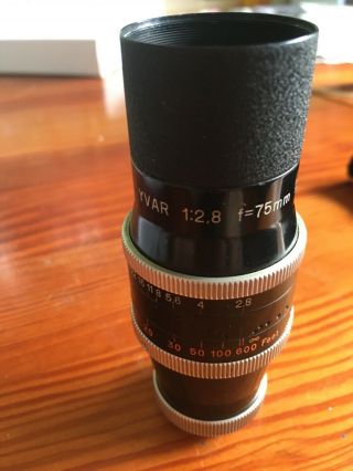 Kern Paillard Yvar 1:2.  8 F=75mm Ar Lens