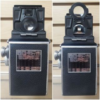 Vintage 1950 ' s Rolleiflex 2.  8D Camera with Carl Zeiss Planar 1:2.  8 f - 80mm 5