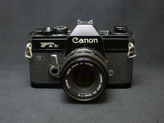 Canon Ftb 35mm Slr Film Camera With 50mm F/1.  8 Lens,  Ready To Shoot