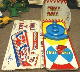 Vintage Marx Tin Skill Ball Game W/ Box