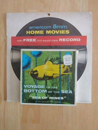 Americom " Sea Of Mines " Voyage To The Bottom Of The Sea 8mm Film W/record Rare