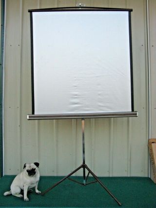 Vintage Da - Lite Silver Pacer 40 " By 40 " Projection Movie Screen