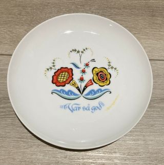 Vintage Berggren Swedish Var Så God Decorative Plate Scandinavian