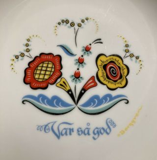 Vintage Berggren Swedish Var Så God Decorative Plate Scandinavian 2