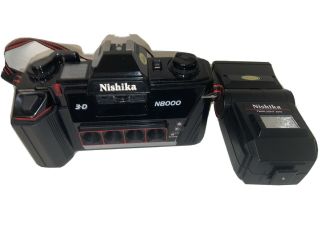Nishika N8000 35mm 3 - D Camera With Flash And Box