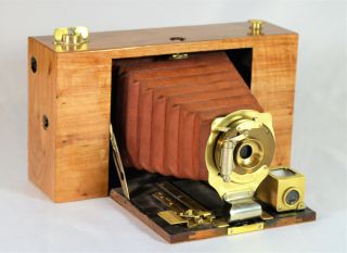 Folding Camera Kodak No 3 Folding Brownie Model D 105 - 115 Antique Hickory Custom