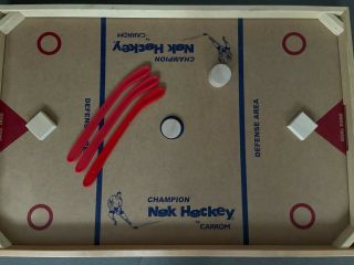 Nok Champion Hockey Vintage 1970 Board Game W/pucks & Sticks/by Carrom No.  N2