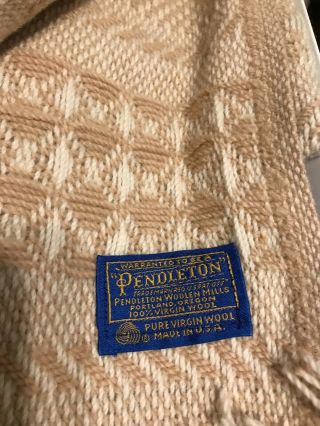 Vintage Pendleton Virgin Wool Occasional Throw Blanket