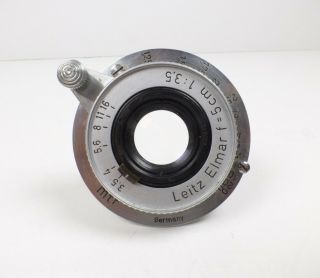 Leica Leitz 5cm f=3.  5 Elmar Collapsible M39 Screw Mount Lens 3