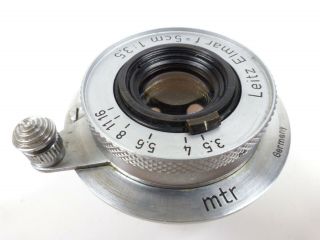 Leica Leitz 5cm f=3.  5 Elmar Collapsible M39 Screw Mount Lens 5