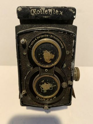Rolleiflex Compur Old Standard Tlr Camera W/ Carl Zeiss Len - Franke & Heidecke