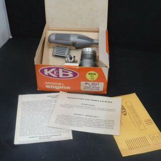 Vintage K&b 4011.  40 R/c Front Rotor With K&b Carb Model Airplane Engine Mib Nos
