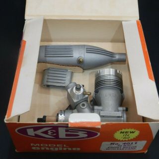 VINTAGE K&B 4011.  40 R/C FRONT ROTOR WITH K&B CARB MODEL AIRPLANE ENGINE MIB NOS 2