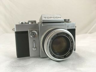 Vintage Topcon Re Slr Camera With Re,  Auto - Topcor 1:1.  8 F=58mm Lens