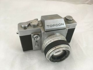 VINTAGE Topcon RE SLR Camera With RE,  Auto - Topcor 1:1.  8 f=58mm Lens 2